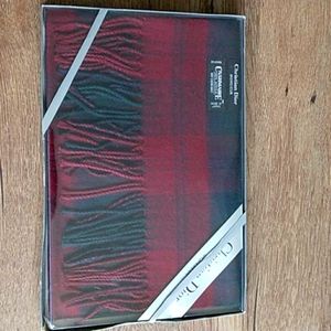 Christian Dior Monsieur Cashmaire Red Plaid Scarf